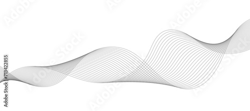 Elegant abstract smooth grey wave modern background. Vector illustration