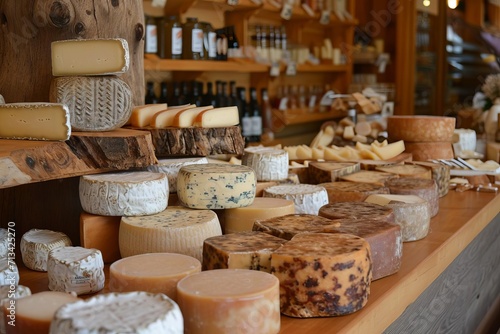 Artisan cheese shop with specialty cheeses and tasting room