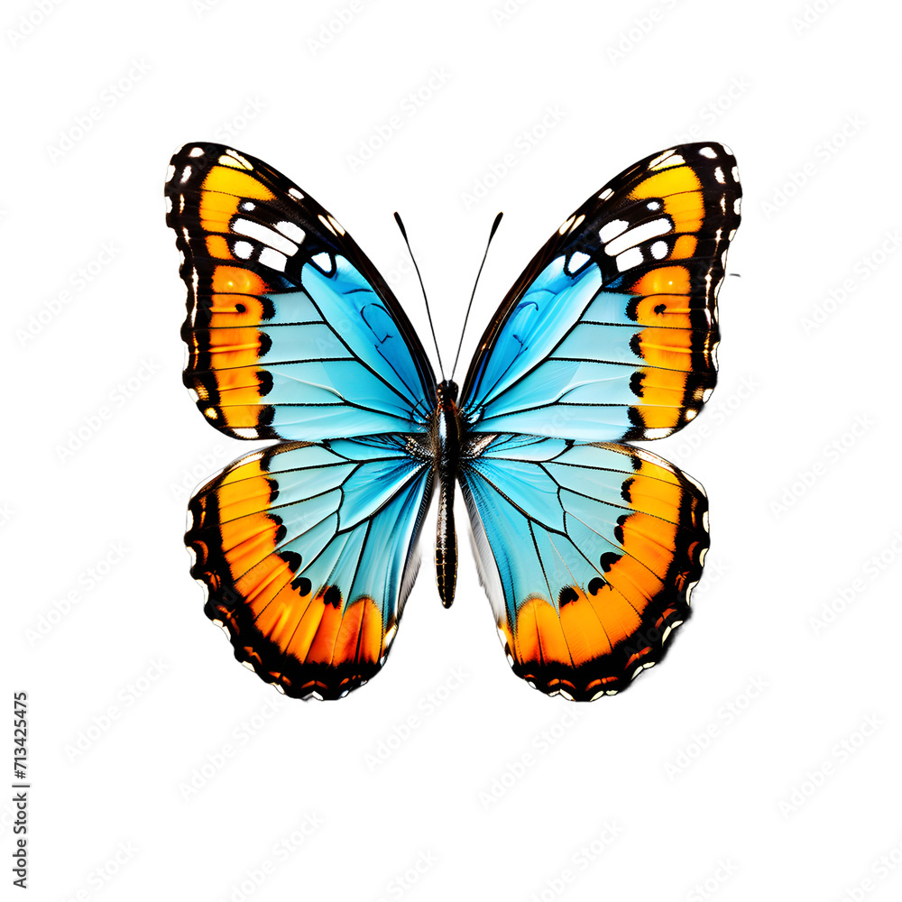 Obraz premium Beautiful butterfly isolated transparent white background,Generative Ai