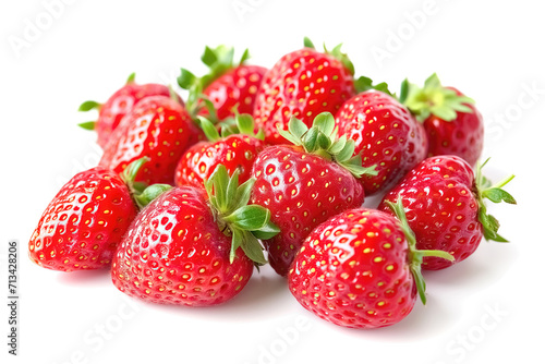 strawberries isolated on white background.