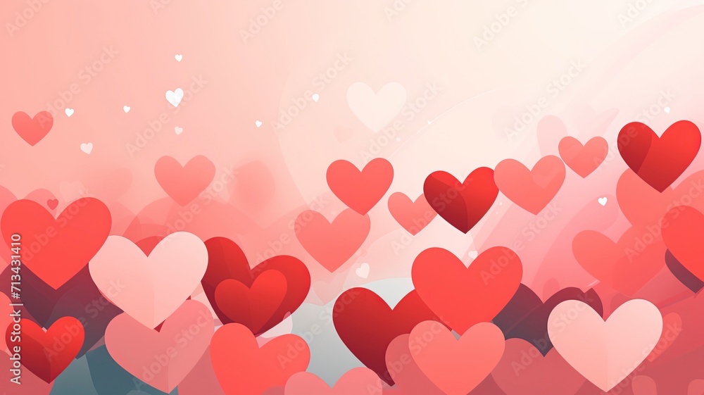 Stylish background featuring hearts that symbolize love's significance. generative ai