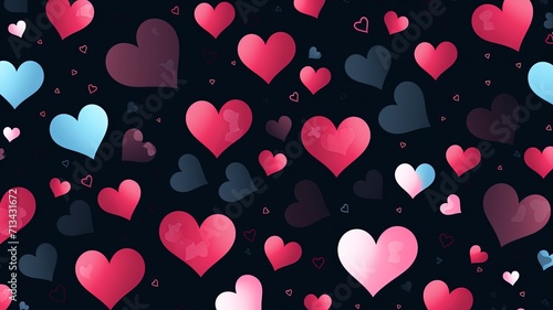 Stylish background featuring hearts that symbolize love's significance. generative ai
