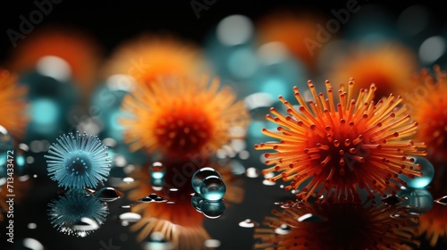 Virus Cells Inspired Abstract Background. © Helios4Eos