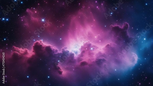background A deep space nebulae with a mix of colors and shapes. The image shows a large cloud of gas and dust
