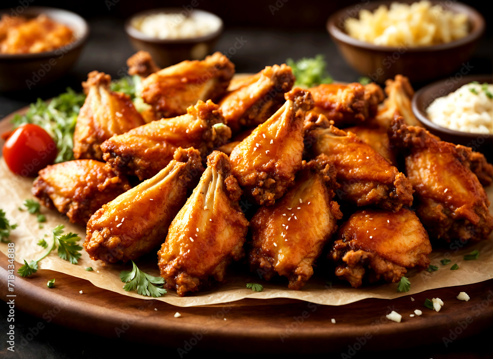 chicken wings in the American style