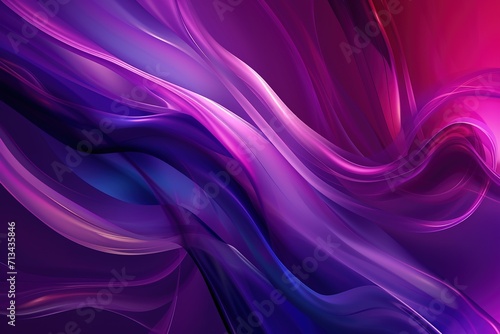 Vibrant Energy Flow in Abstract Blue and Purple Wave Art