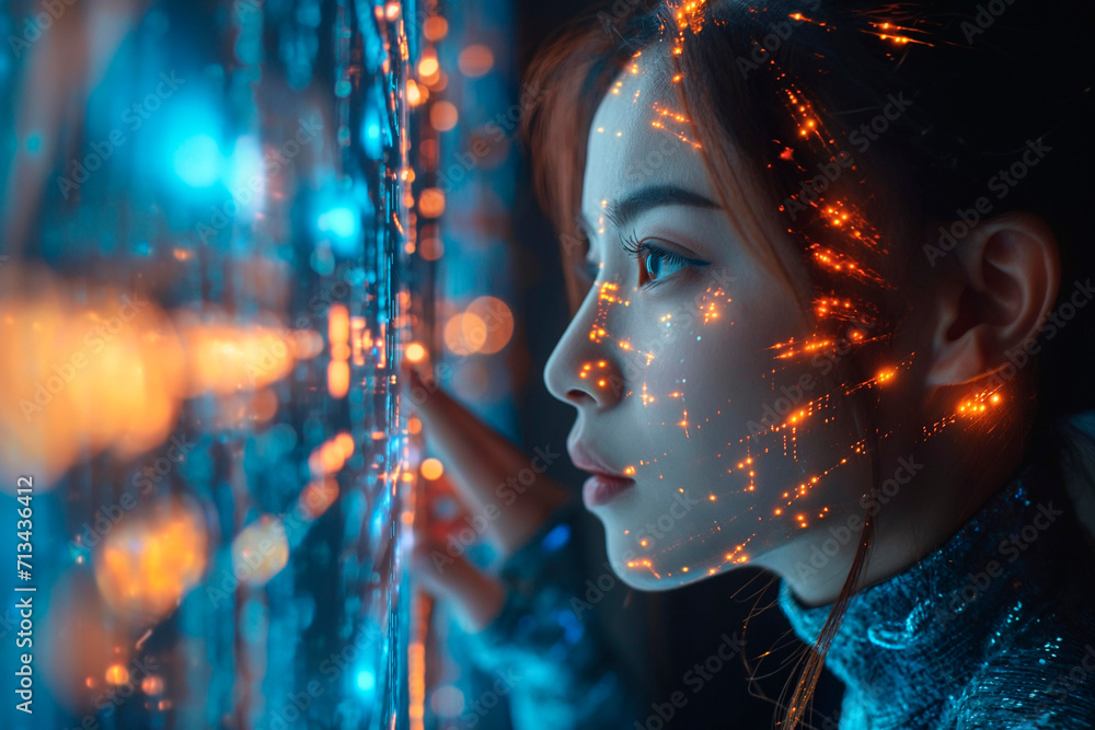© yaqui_villegas - Young woman working with artificial intelligence