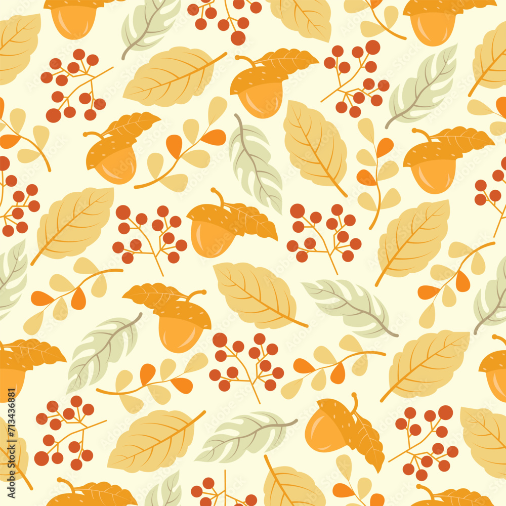 Fall autumn fabric seamless vector pattern design. Fall autumn fabric seamless vector pattern design.