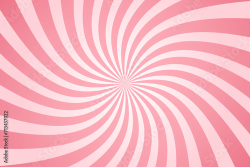 Candy color sunburst background. Swirling radial ice cream background. Swirl candy background