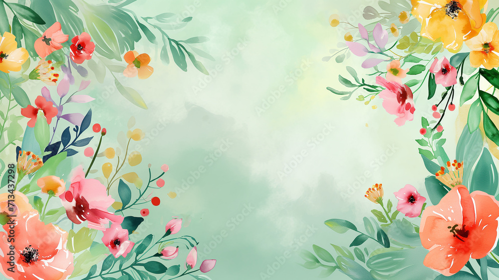 Watercolor Floral Background