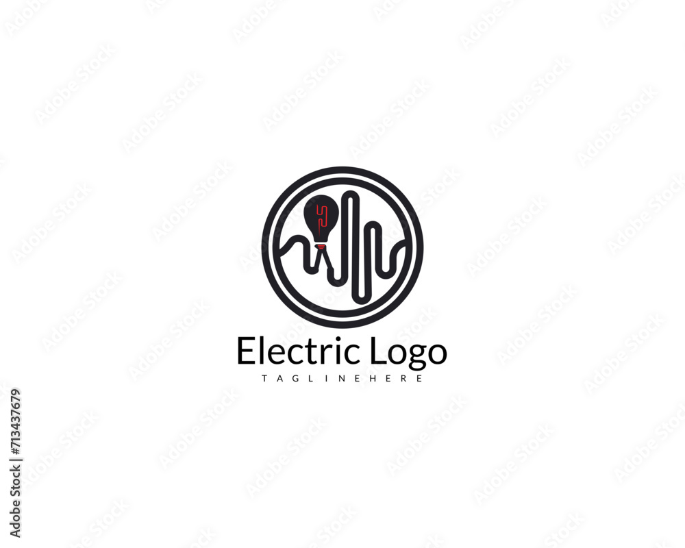 Electric Logo. abstract design logo template, vector illustration.