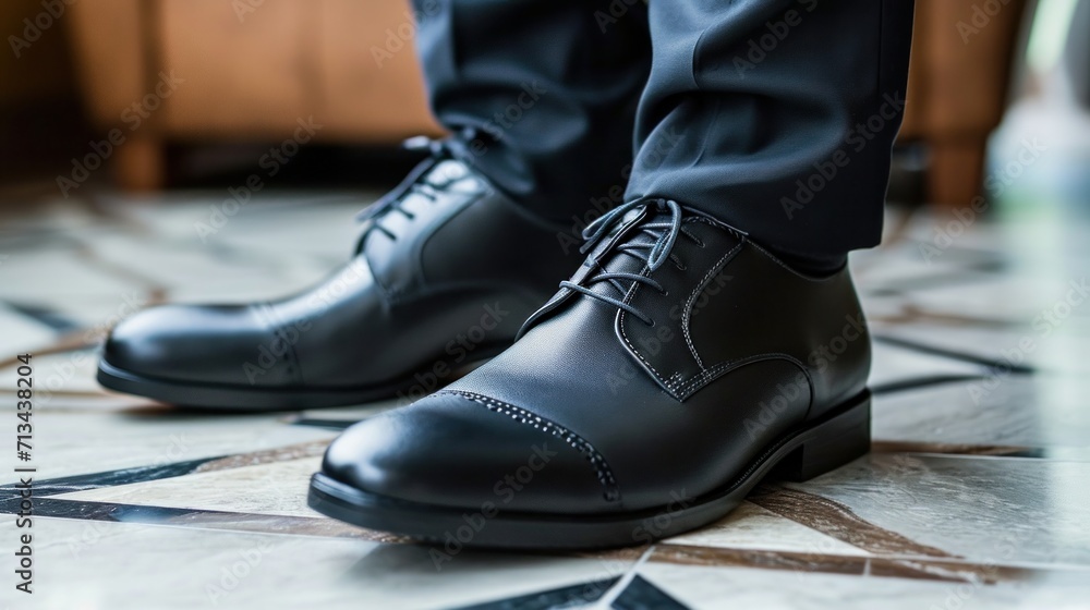 Male Business Shoes Corporate Setting   