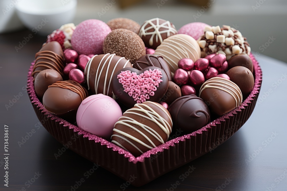 Heart-Shaped Box of Assorted Gourmet Chocolates