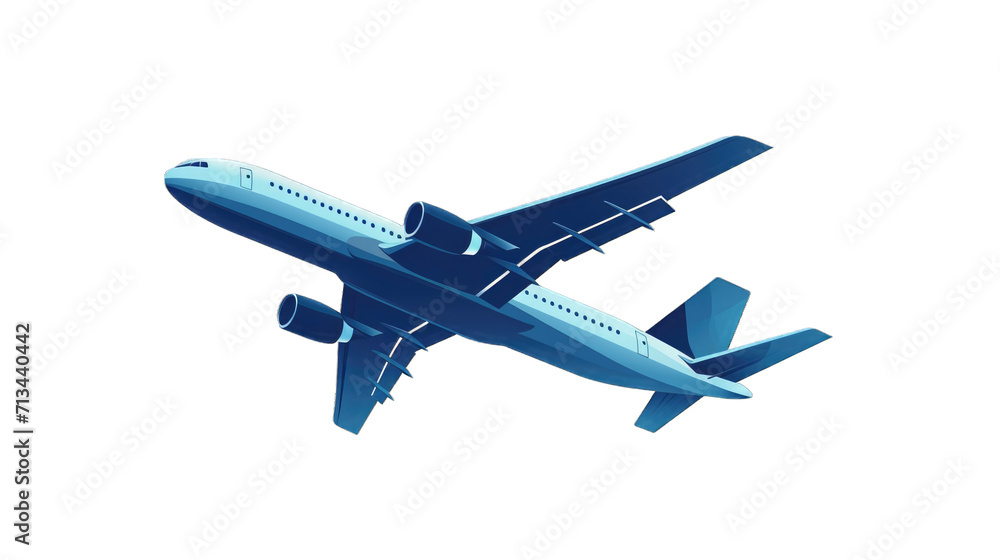A minimalistic plane icon isolated on transparent background A minimalistic plane icon isolated on transparent background