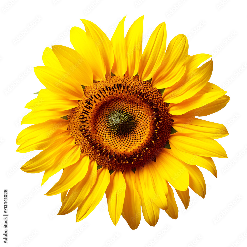 Sunflower, a Close up of the Yellow Flower, Isolated on Transparent Background, PNG Sunflower, a Close up of the Yellow Flower, Isolated on Transparent Background, PNG