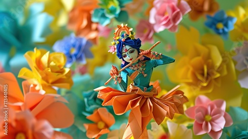 Origami of Indian Gods Like Paper Crafts photo