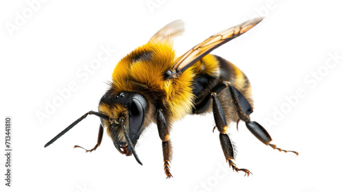 A bee on transparent background