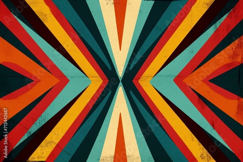 Wallpaper Mural Nostalgic Neon Vibes: Embracing Retro Aesthetics with a Multicolored Bolt Pattern on a Striking Black Background for a Captivating Poster or Webpage Design Torontodigital.ca