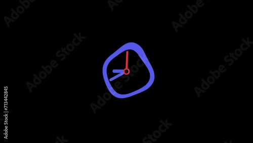 Stop watch icon,Time run stopwatch icon animation, simple design stop watch icon. photo