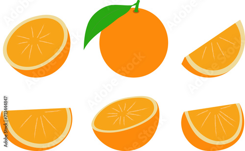 set of orange slices