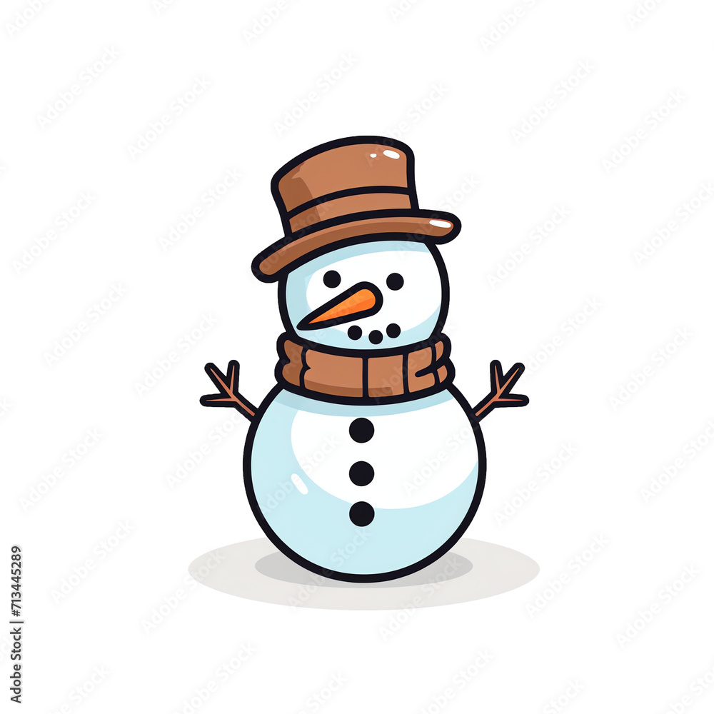 illustration of Snowman about Christmas illustration of Snowman about Christmas