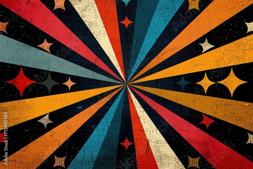 Wallpaper Mural Capturing the Essence of Retro Vibes: Revel in the Groovy Bolt Symphony on a Black Background, Unleashing Timeless Aesthetics for a Multicolored Poster or Webpage Design Torontodigital.ca