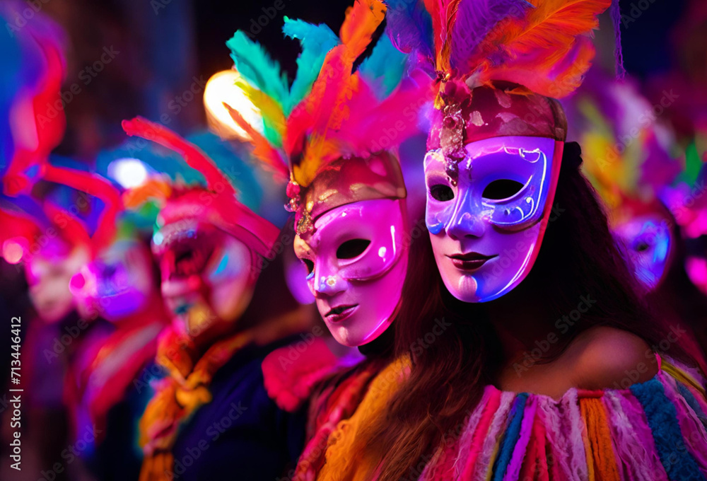 carnival, people in masks, mask