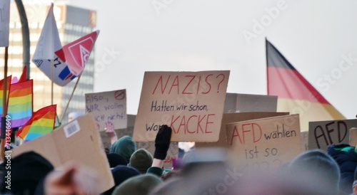 Proteste gegen Rechtsextremismus in Hamburg