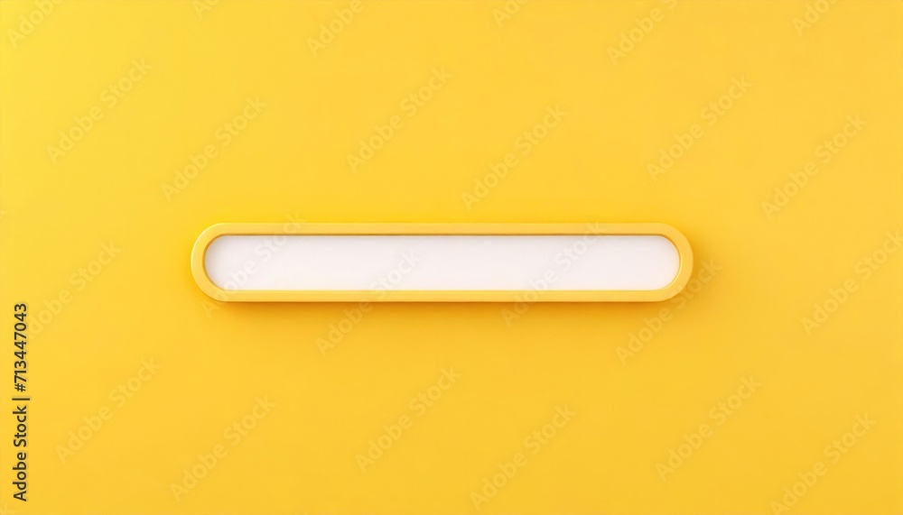 Minimalist 3D rendering of a blank search bar on a light yellow background representing a web search concept. Minimalist 3D rendering of a blank search bar on a light yellow background representing a web search concept.