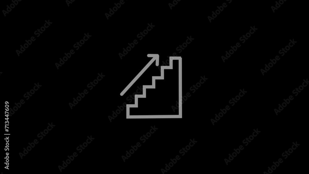 ladder icon, Stairs up icon animation. Stairs up arrow symbol animation. ladder icon, Stairs up icon animation. Stairs up arrow symbol animation.