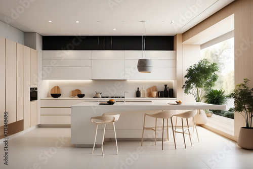 modern and minimalist kitchen room