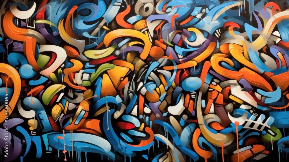 Abstract painting of graffiti Abstract painting of graffiti