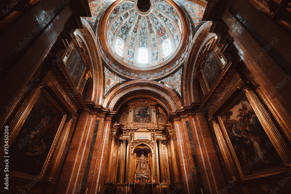 interior of the church, cathedral, Cuenca, La Mancha, Spain