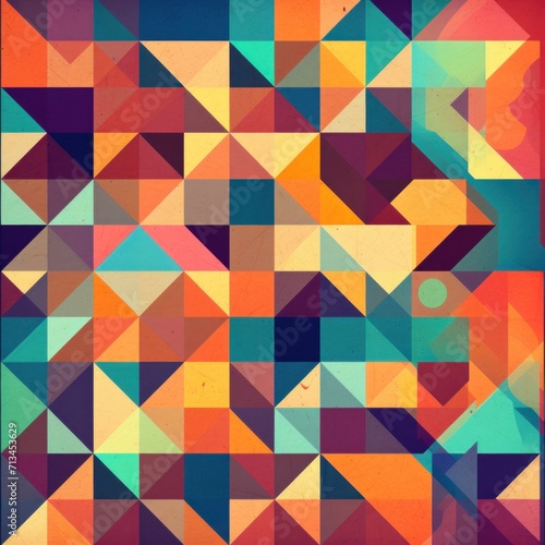 Wallpaper Mural Colorfull geometric patern Torontodigital.ca