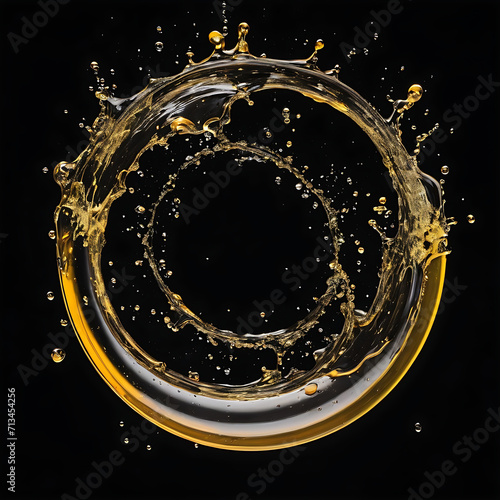 Waterdrop Splashes Dance on a Midnight Canvas 