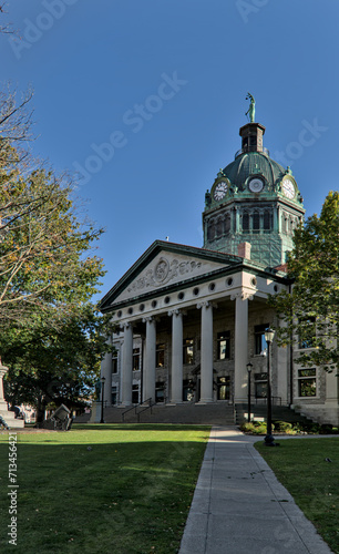 binghamton courthouse building (court house in downtown district of small town in the southern tier of new york state) legal trial prosecution (law enforcement) autumn fall day