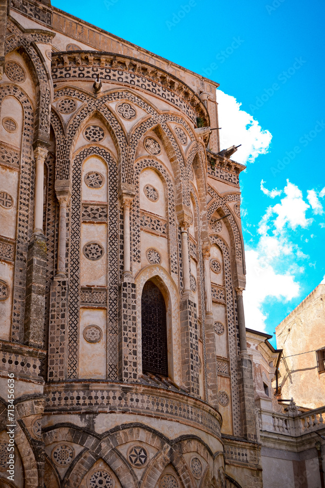Monreale Cathedral Facade in Palermo Sicily