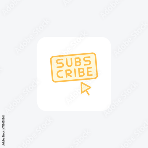 Subscribe color outline icon , vector, pixel perfect, illustrator file