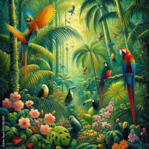 cartoon jungle background