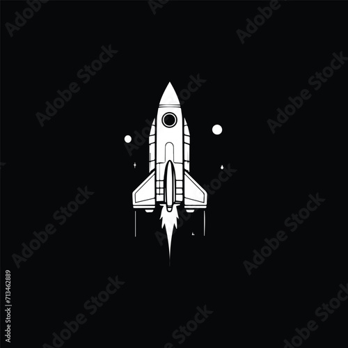 Fototapeta Naklejka Na Ścianę i Meble -  rocket logo icon vector design