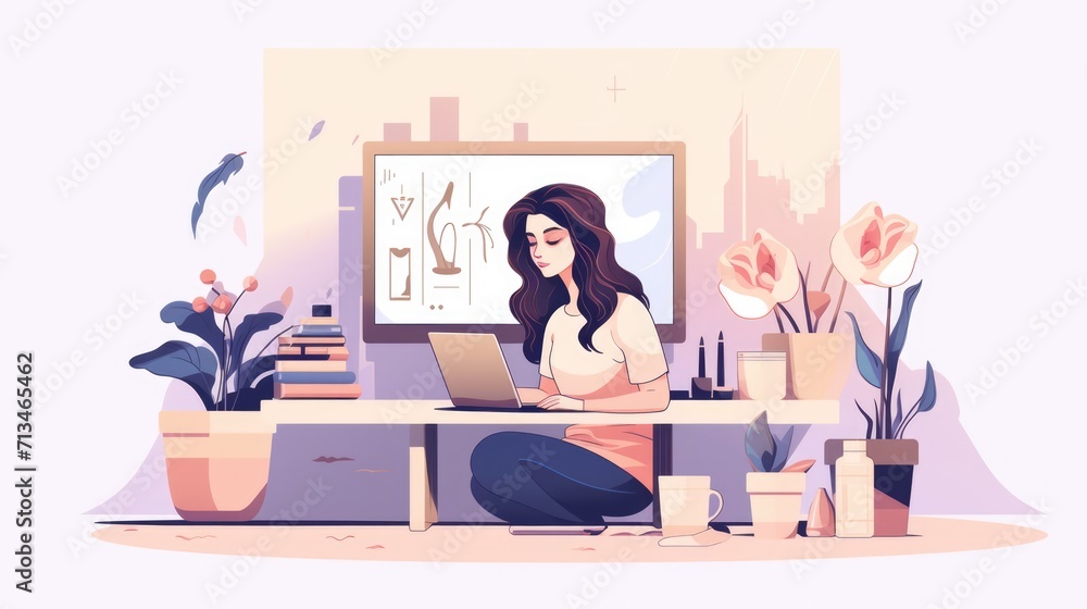 a designer , icon illustration, flat design a designer , icon illustration, flat design