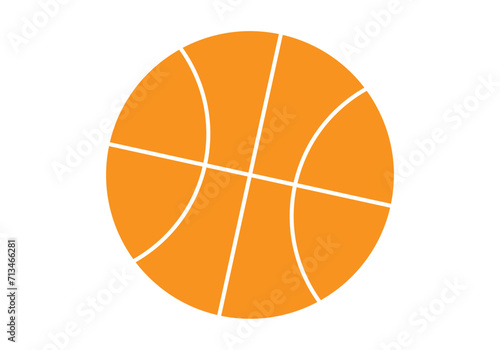 Icono de pelota de baloncesto en fondo blanco.