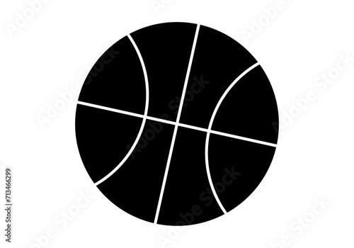 Icono de pelota de baloncesto en fondo blanco.