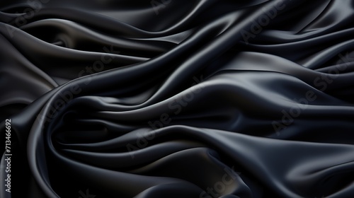 Sleek Sophistication: A Soft and Smooth Black Satin Texture Wallpaper, Reflecting the Elegance of Silky Textiles