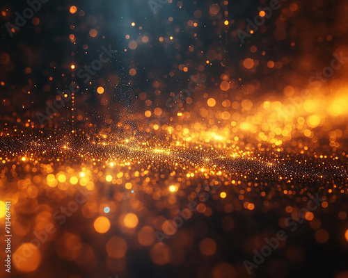 Abstract volumetric illustration with red parallax lights