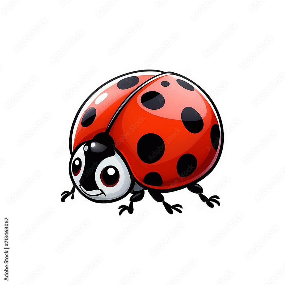 Lively Ladybug Loveliness Sticker: Tiny and Adorable Ladybug with Playful Spots, a Whimsical Touch to Bring Luck and Charm to Your Gadgets, Notebooks, and Everyday Items, generative ai Lively Ladybug Loveliness Sticker: Tiny and Adorable Ladybug with Playful Spots, a Whimsical Touch to Bring Luck and Charm to Your Gadgets, Notebooks, and Everyday Items, generative ai