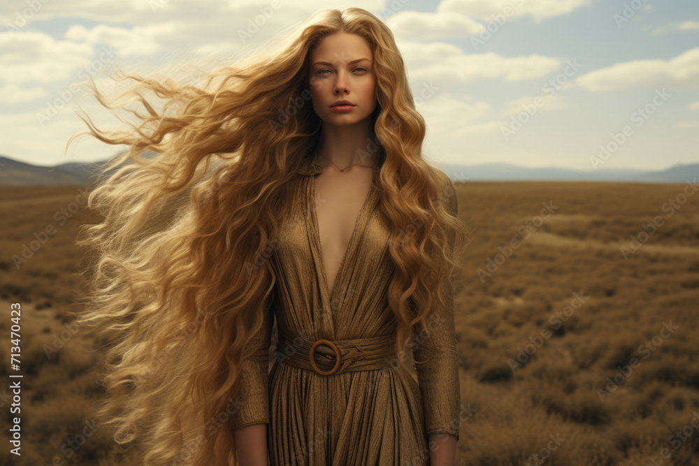girl with luxurious long hair girl with luxurious long hair