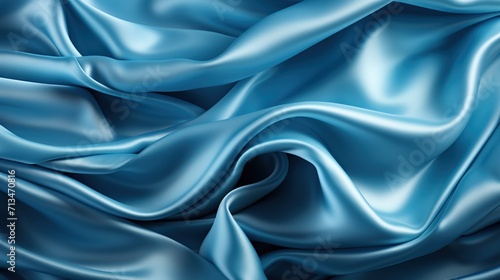 Wallpaper Mural Elegant Blue Drapery: A Wallpaper Featuring the Soft and Silky Weave of Blue Satin Fabric, Bringing a Touch of Sophistication Torontodigital.ca