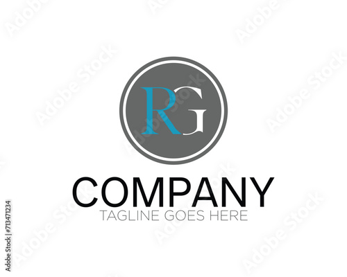 RG letter creative logo design