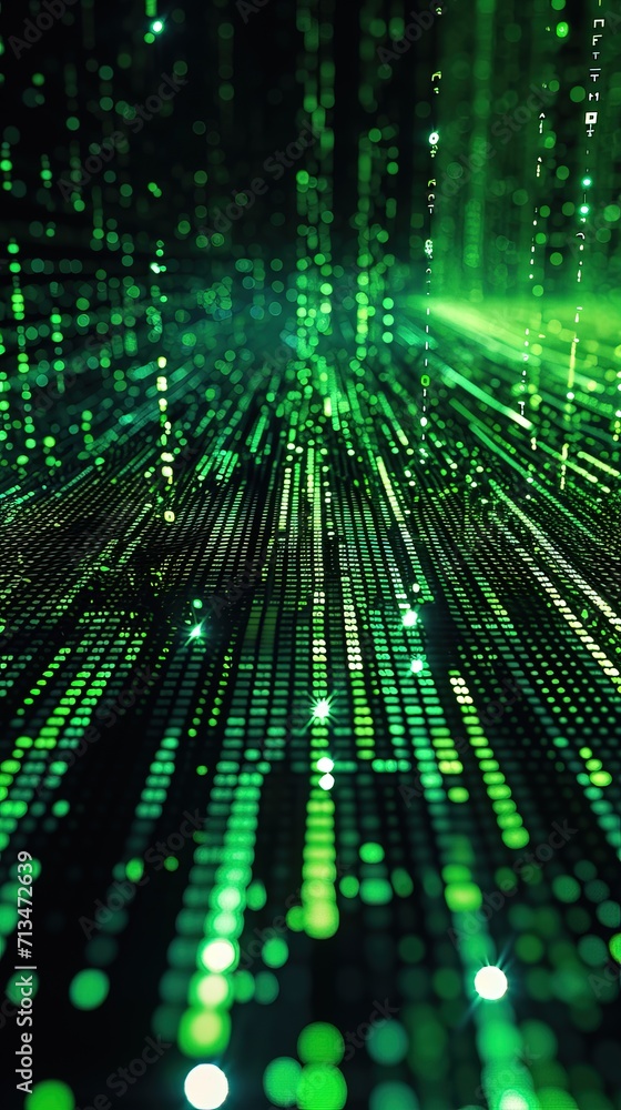 Green pixelated background illustrating a digital data point pattern, representative of digital technology. Generative AI. Green pixelated background illustrating a digital data point pattern, representative of digital technology. Generative AI.